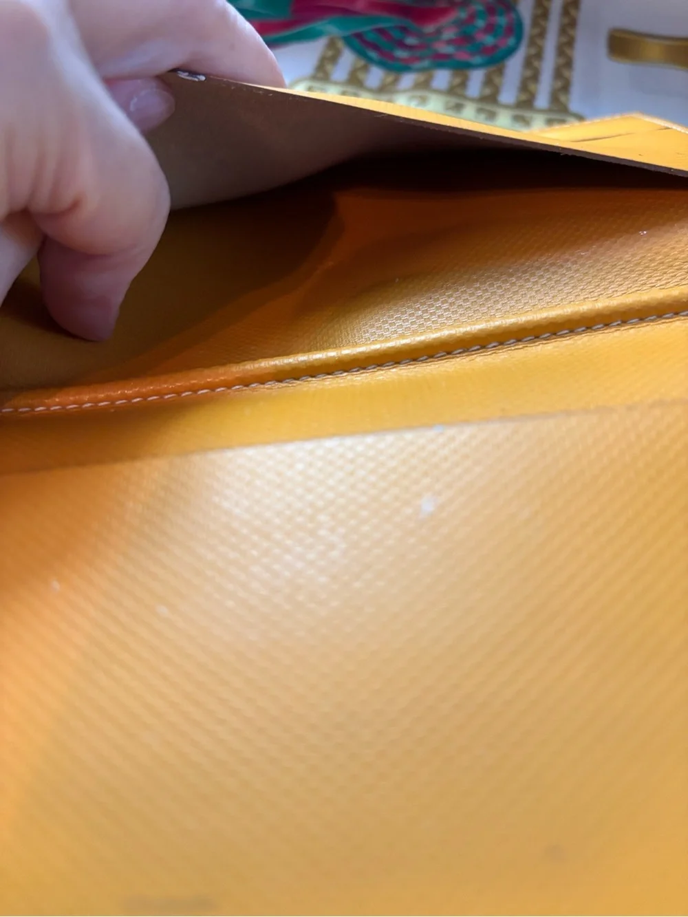 Authentic Hermès Calvi Card Holder - Epsom Leather -Gold with Contrast Stitching